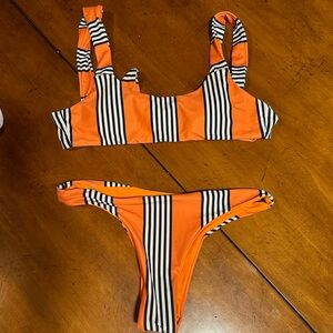 Stripped Bikini Set